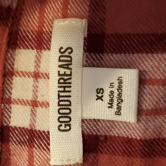 LAST ONE Really cute & fun plaid Goodthreads XS brushed flannel dress with belt - Picture 3 of 5